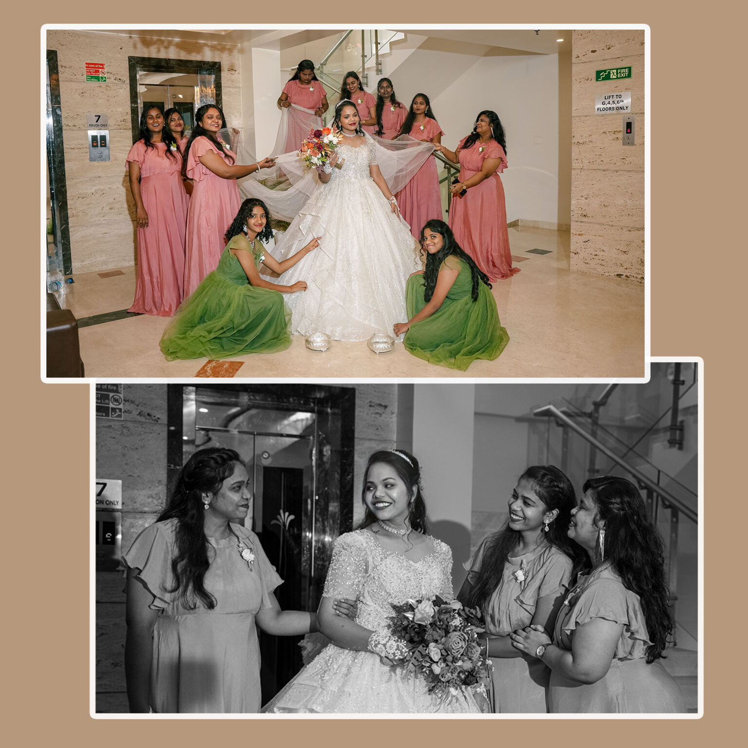 christian bride and bridemaids